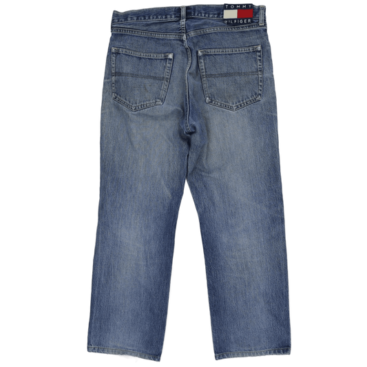 Tommy Hilfiger Vintage Straight Leg Denim Jeans Mid Blue W32 L30 Cotton