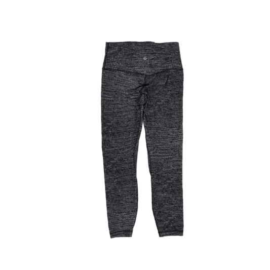 Lululemon Grey Knit High Waist Yoga Leggings Size S UK 8 Women's Activewear