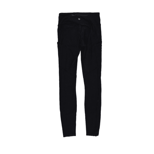 Lululemon High Rise Black Leggings Size 8 Stretch Polyester Blend