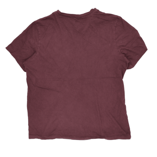 Nike Burgundy Cotton Crew Neck T-Shirt Men Size M Casual Tee