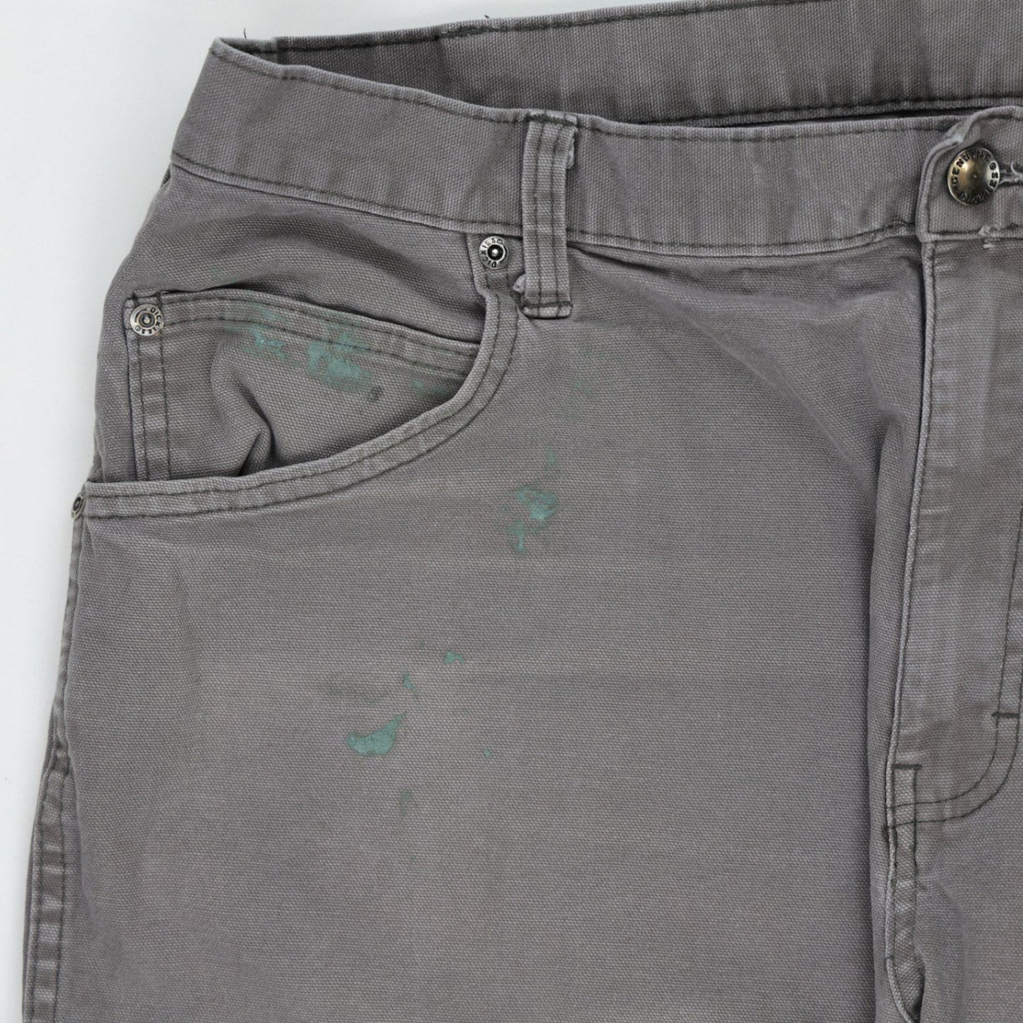 Dickies Grey Work Trousers 36x32 Cotton Mens Distressed Utility Pants