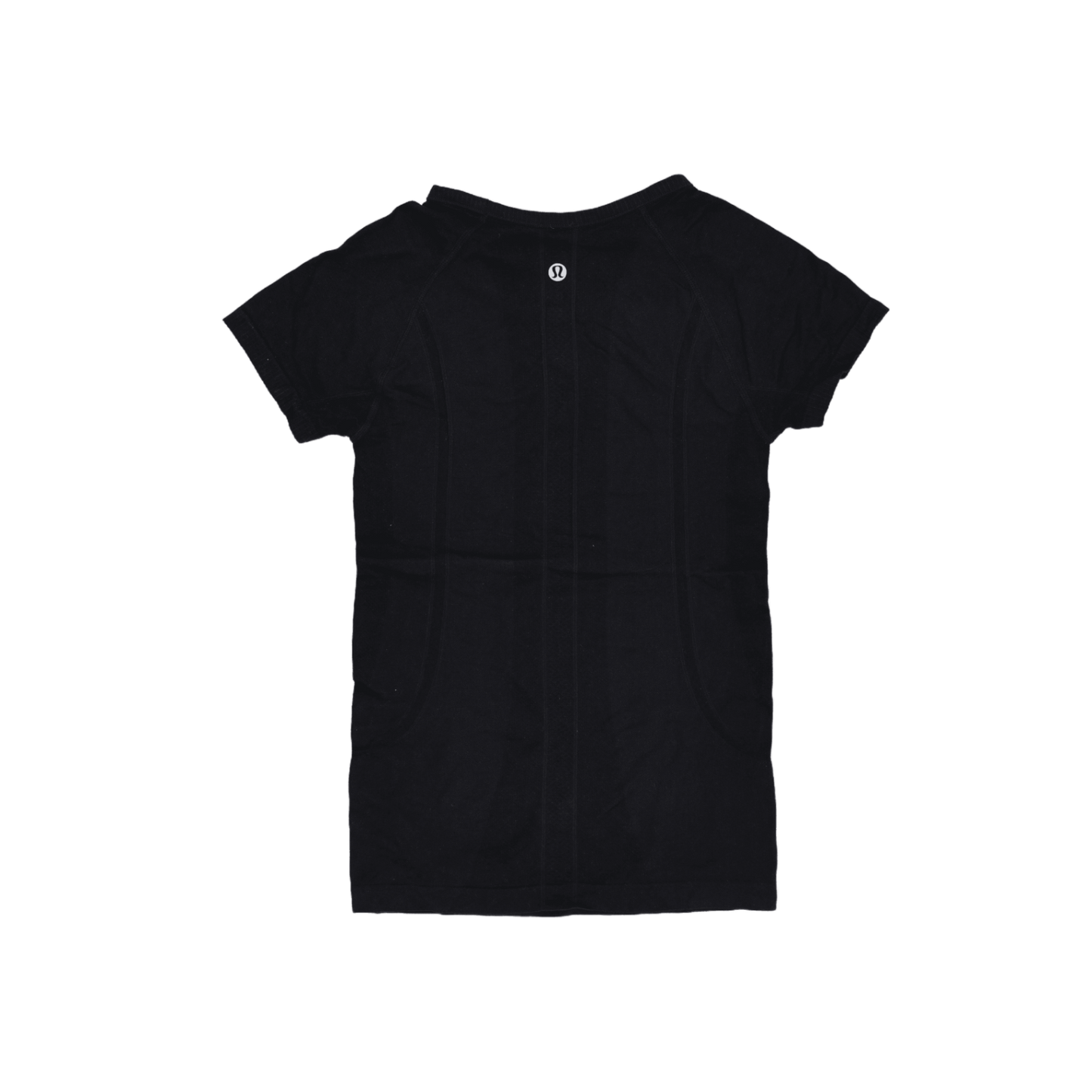 New Lululemon Athletica Black Athletic T-Shirt Women's Size S Polyester Blend Crew Neck Short Sleeve