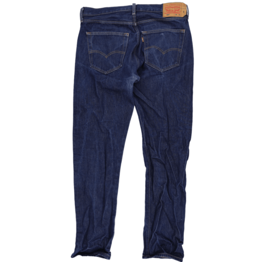 Levi's 501 Original Fit Straight Leg Jeans Dark Blue W36 L40 Cotton