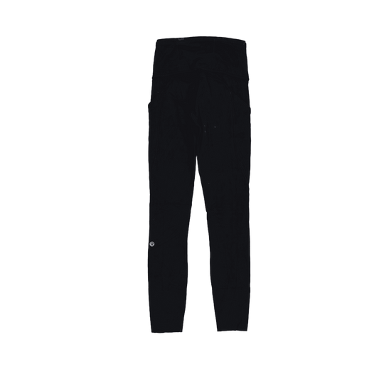 Lululemon High-Rise Black Active Leggings Women's Size 8 28 Inch Inseam Polyester Blend
