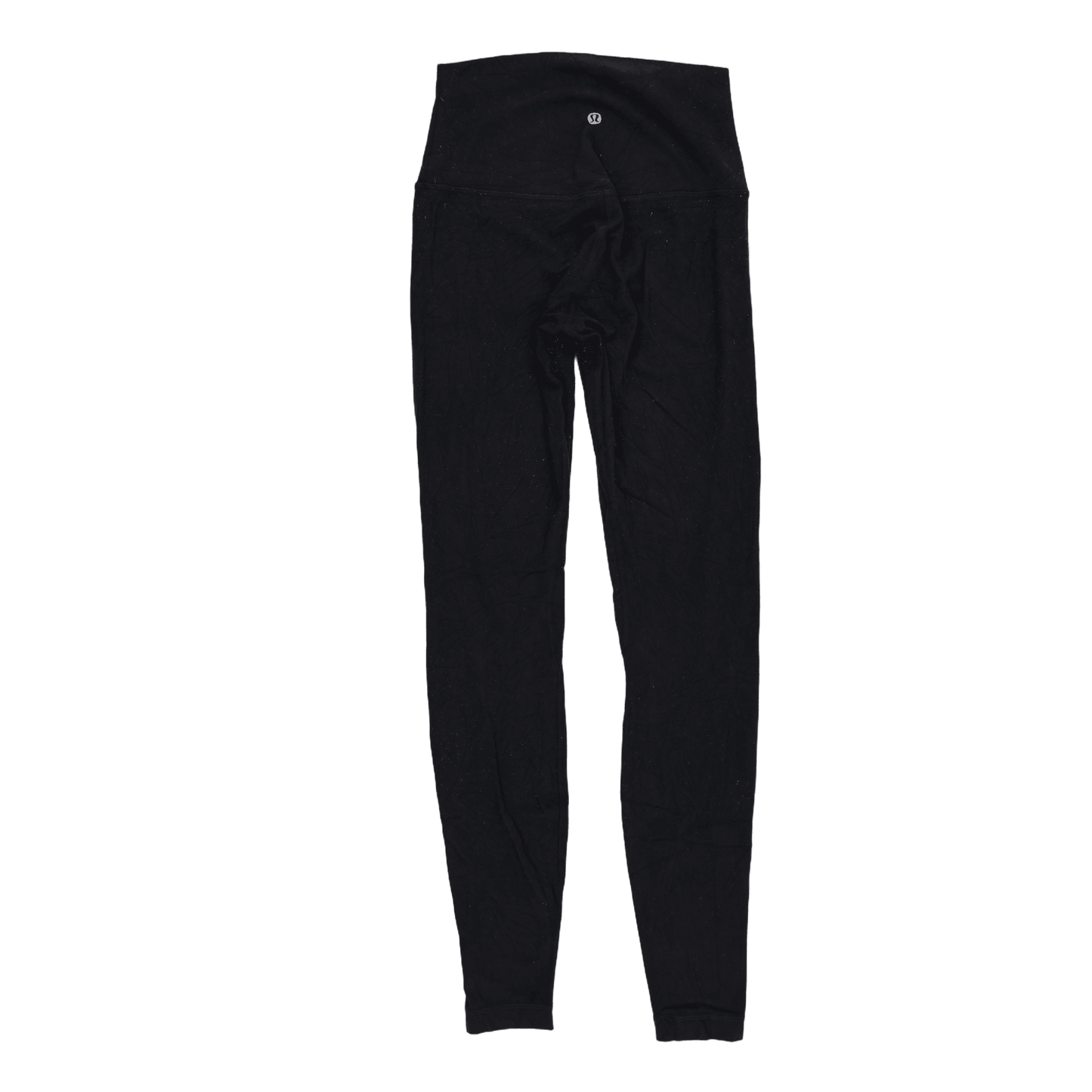 Lululemon High Waist Black Full Length Leggings Size 6 Performance Fabric Womens Activewear