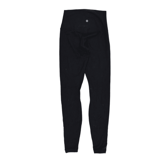 Lululemon High-Waisted Black Leggings Women Medium Polyester Blend 70cm Inseam 32cm Waist Used Excellent