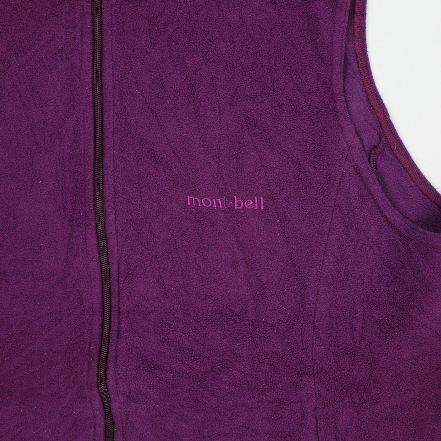 Montbell Outdoor Gilet Vest Men's Large Purple Fleece Polyester High Collar