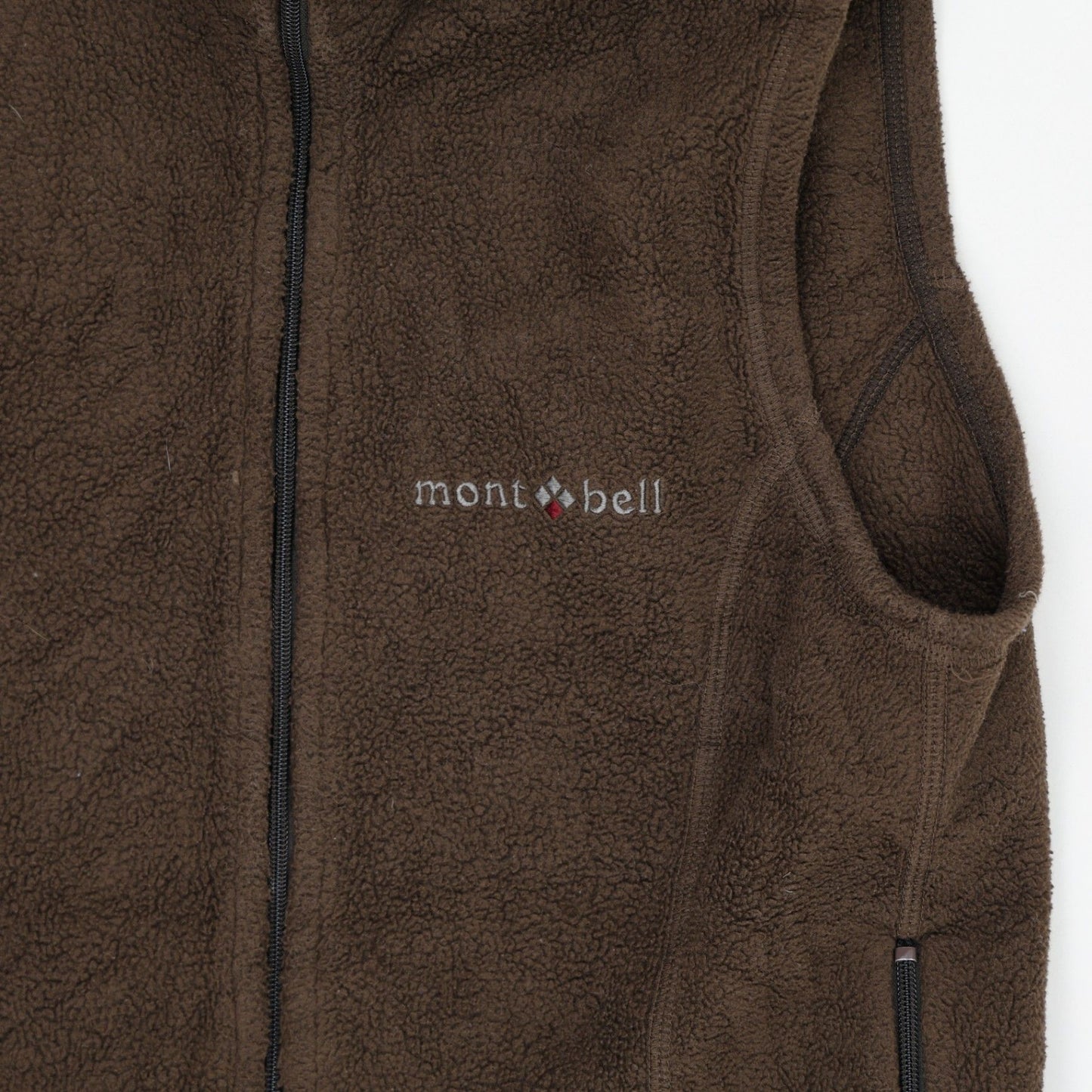 Montbell Brown Fleece Outdoor Gilet Vest for Men Size Medium