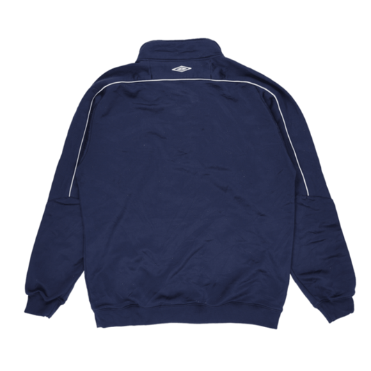 Umbro Navy Blue 1/4 Zip Sweatshirt Men Large Polyester