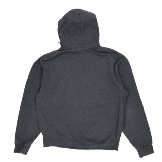 Fila Vintage Hooded Sweatshirt Charcoal Grey Medium Cotton Blend Pullover