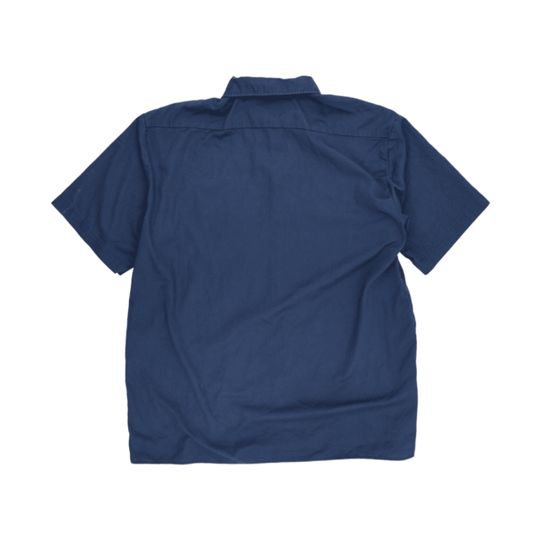 Dickies Navy Blue XL Vintage Work Shirt 65% Polyester 35% Cotton Collared Short Sleeve