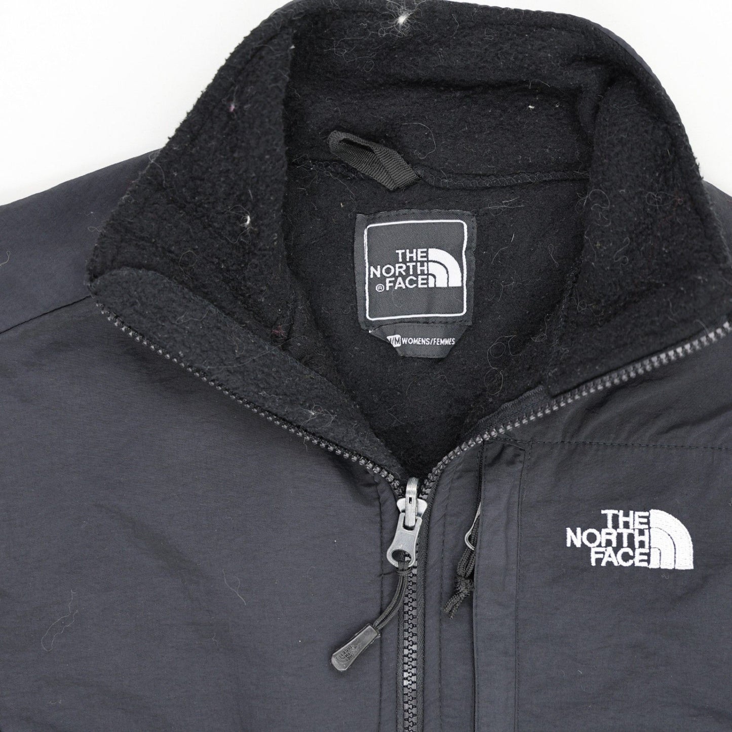 The North Face Fleece Jacket Black Medium Womens Crew Neck