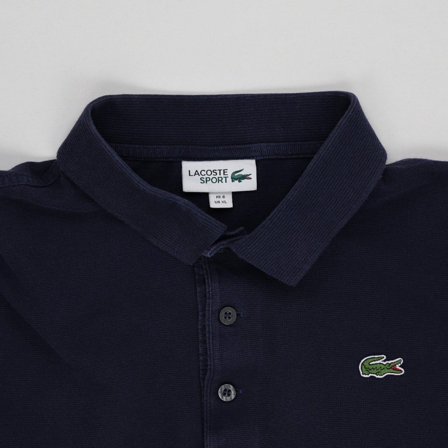 New Lacoste Polo Shirt Navy Blue XL Cotton Short Sleeve Collared
