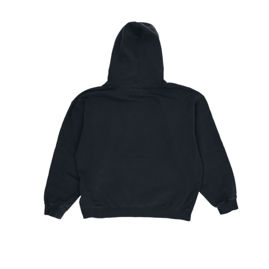 Fila Vintage Black Pullover Hoodie Men Medium Cotton Blend