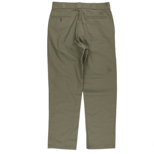 Dickies 874 Original Fit Olive Green Work Trousers 34W 32 In 65 Polyester 35 Cotton