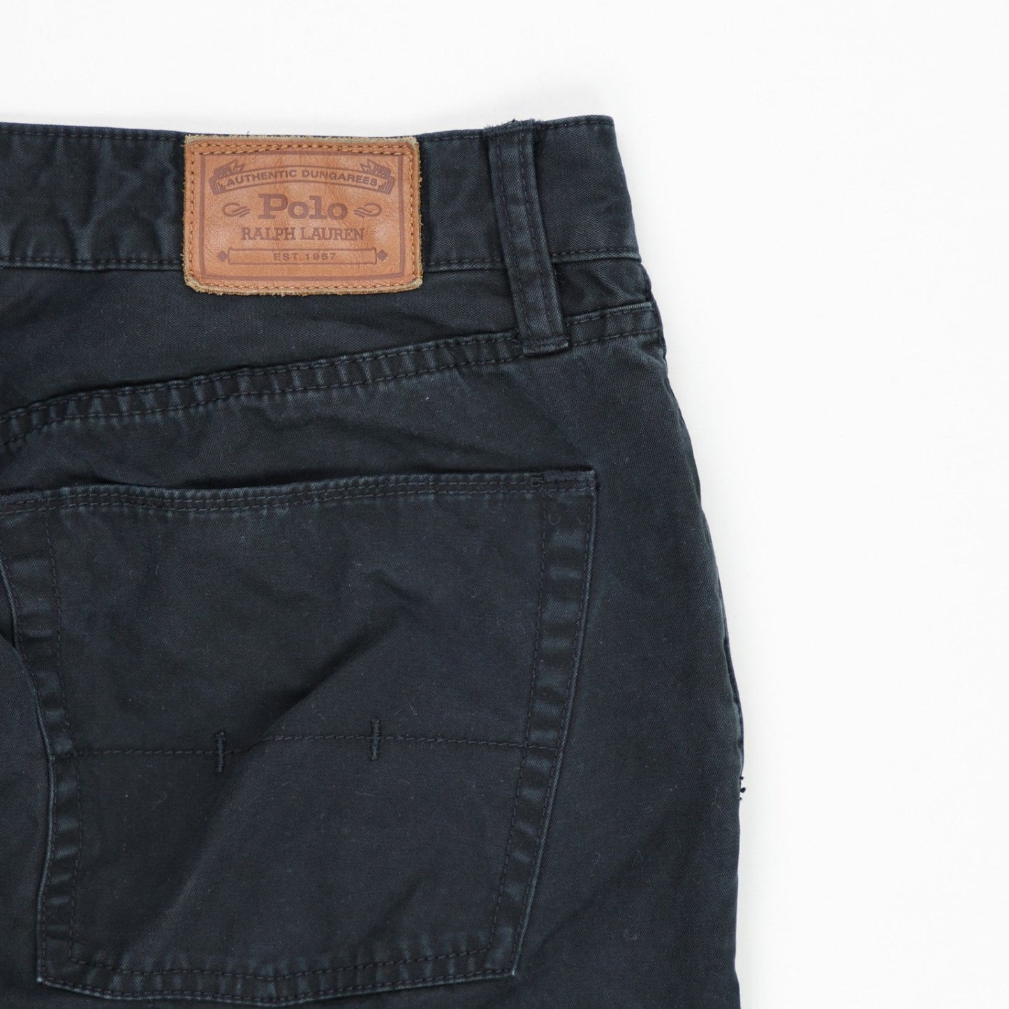 Polo Ralph Lauren Black Cotton Jeans Trousers 42W 32L Vintage