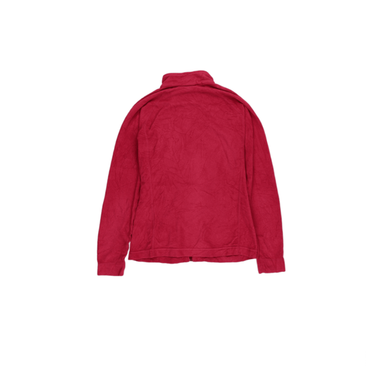Montbell Women's Full Zip Fleece Jacket Pink Medium Polyester Fleece High Neck Outdoor