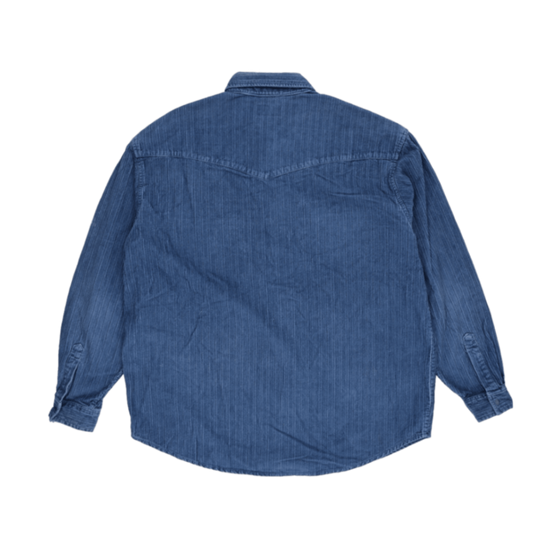 Mustang Vintage Blue Cotton Corduroy Western Shirt XXL