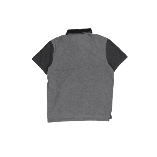 Lacoste Men's Grey Polo Shirt Size 5 Large Cotton Collared Contrast Sleeve