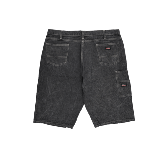 Dickies Black Denim Carpenter Shorts Size 38 Vintage Mens