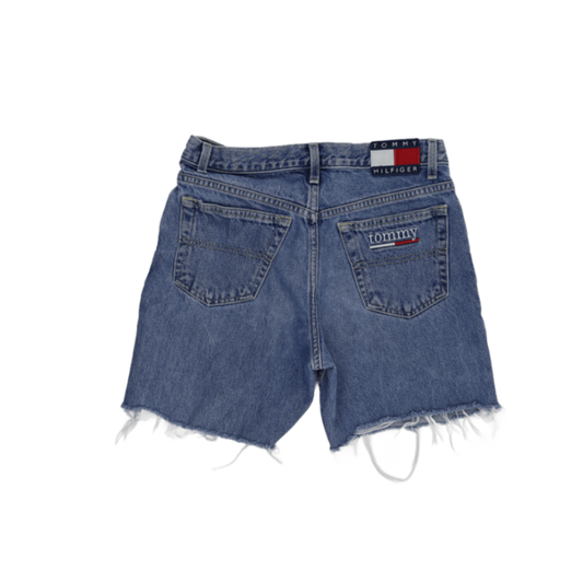 Tommy Hilfiger Vintage Cut Off Denim Shorts Blue Size 7 34 Cotton
