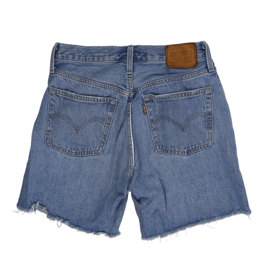 Levi's 501 High-Waist Distressed Denim Shorts Vintage Style Blue W30 L