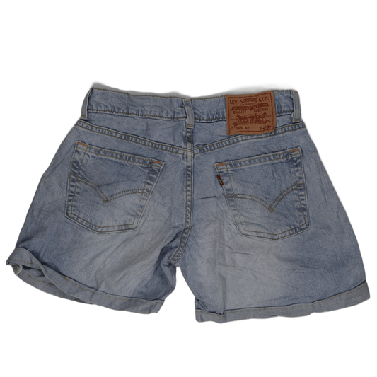Levi's 555 90 Vintage Light Blue Denim Shorts W28 L34 Riveted Cotton Classic
