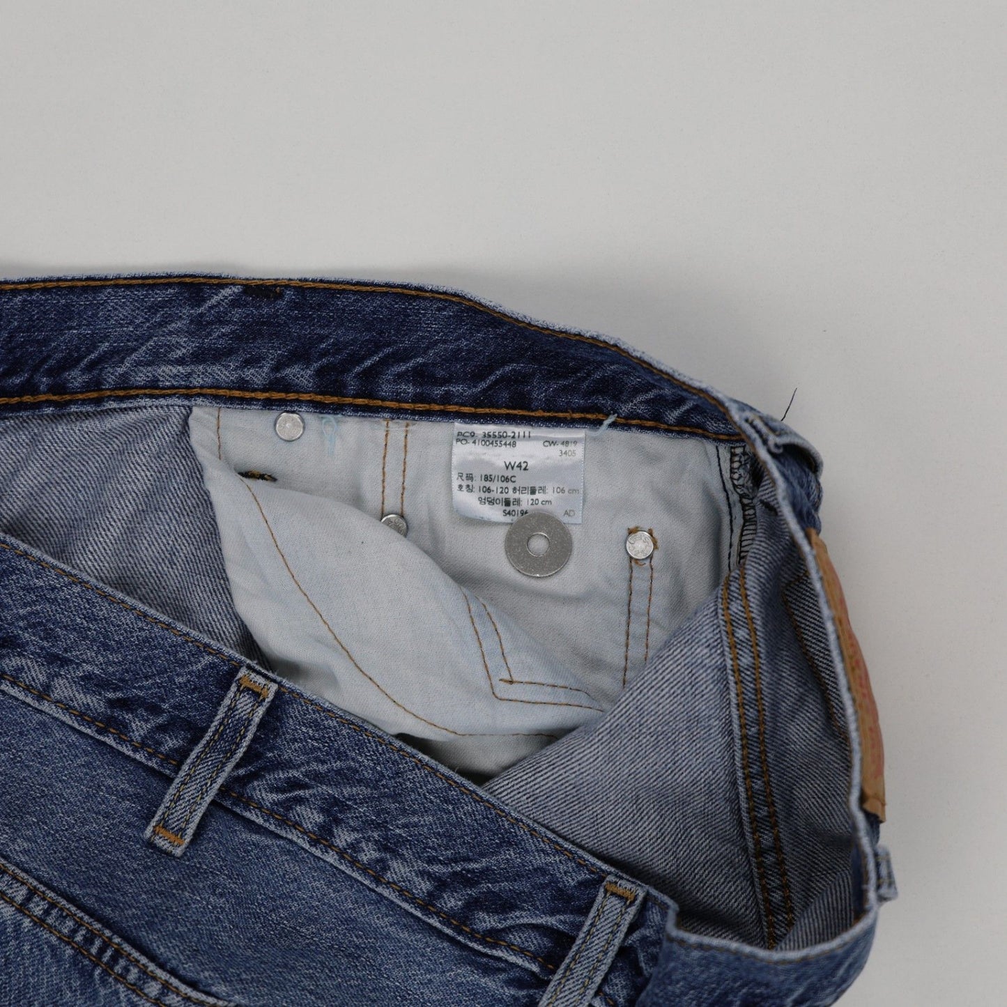Levi's 550 Vintage Blue Denim Shorts W42 Cotton for Men