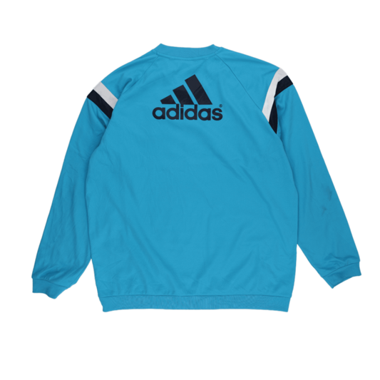 adidas Vintage Chelsea FC Training Sweatshirt Blue XL Polyester Crew Neck Sportswear