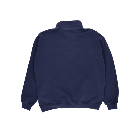 Fila Vintage Navy Blue Quarter Zip Fleece Sweatshirt XXL
