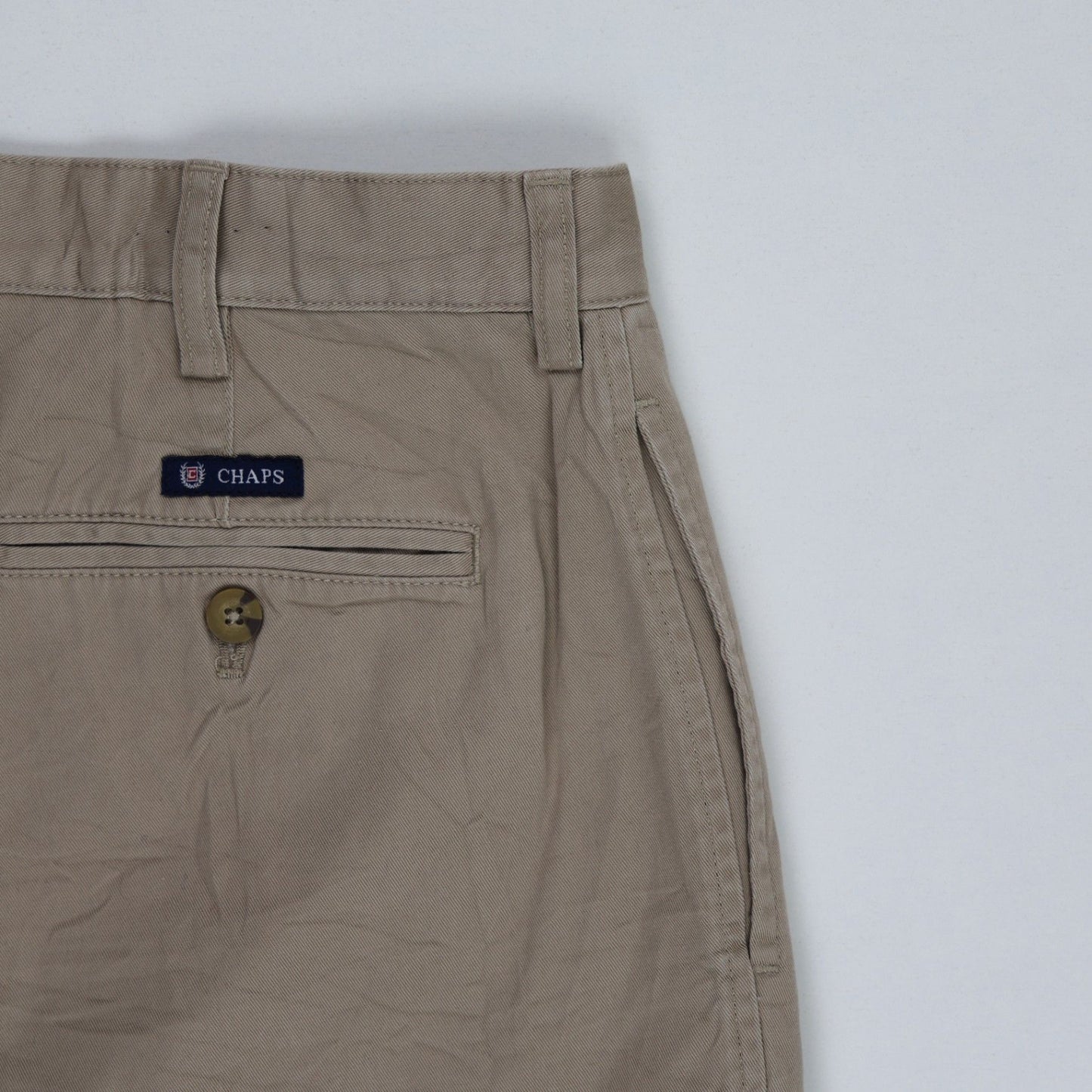 Chaps Beige Cotton Chino Shorts Size 34 Mens 9 Inch Inseam