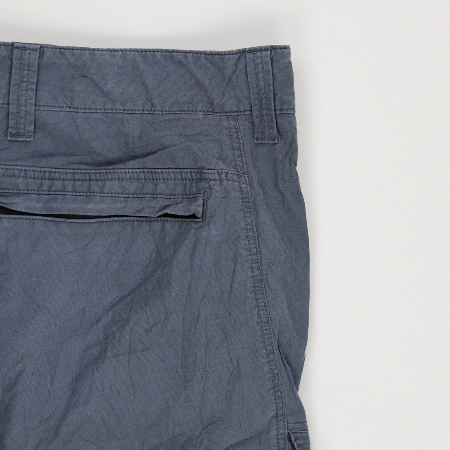 M&S Navy Blue Cotton Cargo Shorts Size Large 36 Inseam Used Excellent