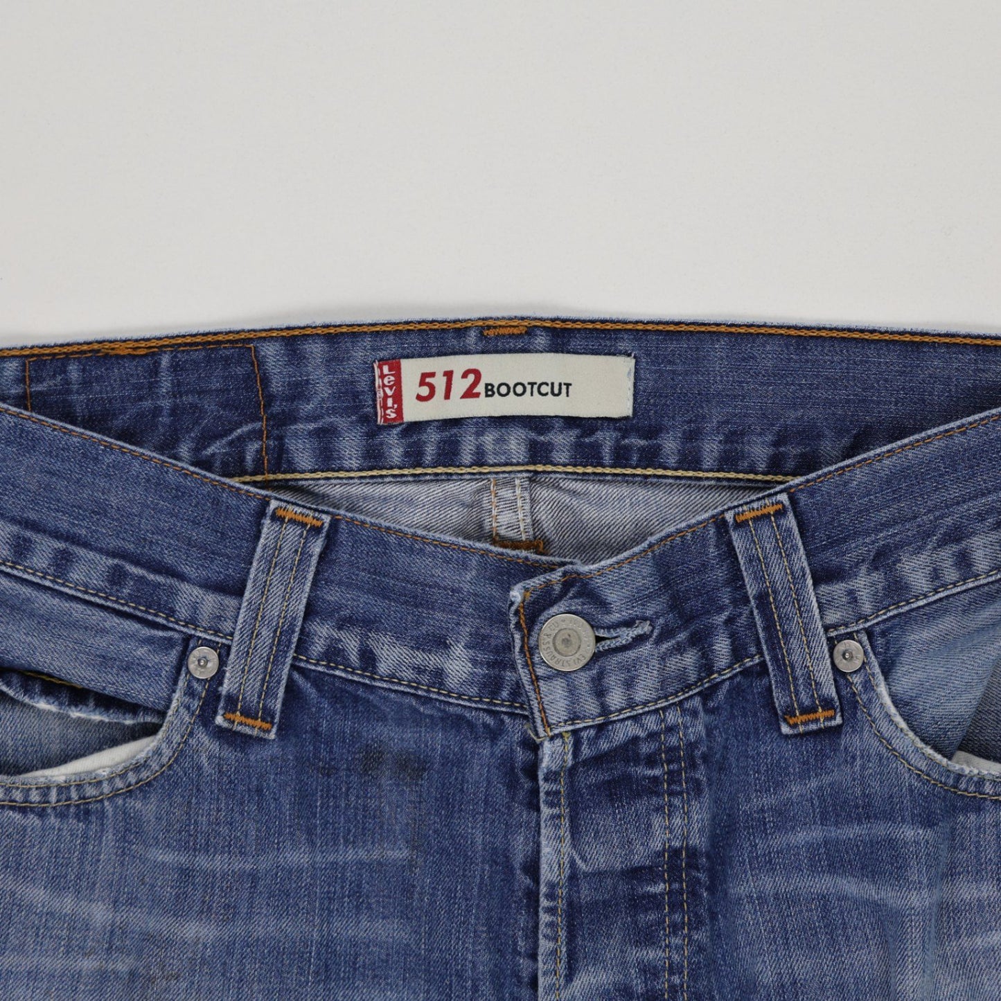 Levi's 512 Bootcut Blue Jeans 34W 32L Vintage Cotton
