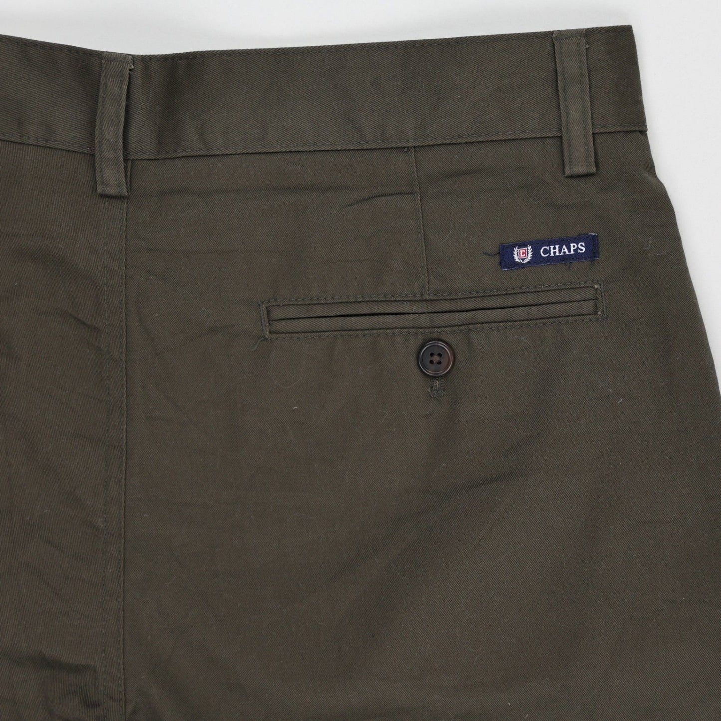 Chaps Olive Chino Shorts 32 Inseam 32 Waist Size 55 Cotton 45 Polyester