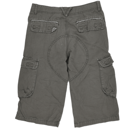 Zara Boys Cargo Shorts Grey 12A 100 Percent Cotton