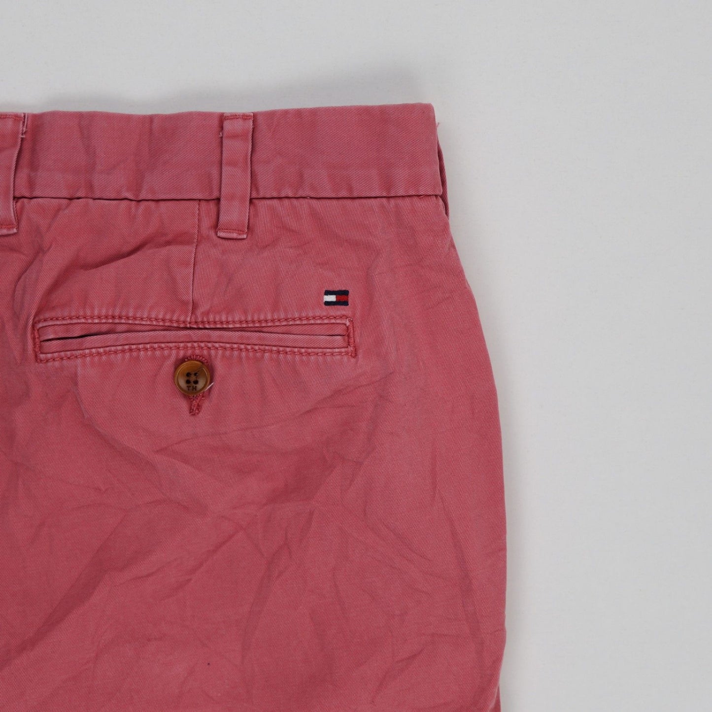 Tommy Hilfiger Classic Fit Red Cotton Shorts Size 38 Inseam 24 cm for Men