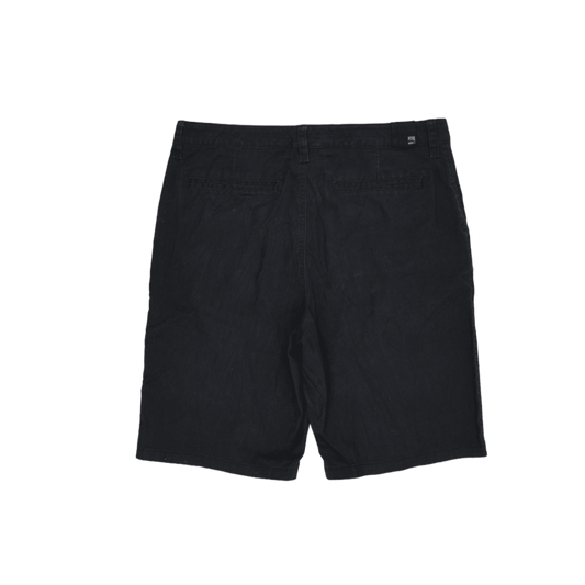 Quiksilver Black Casual Cotton Shorts Size 32 Inseam 10
