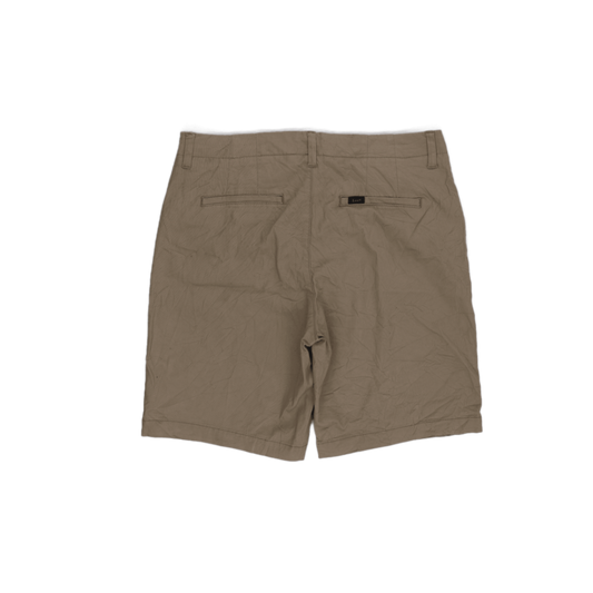 Lee Men's Khaki Chino Shorts 32 Inch Waist Size M 98 Percent Cotton 2 Percent Spandex