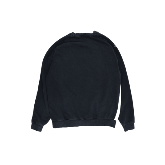 Reebok Vintage Navy Blue Crew Neck Sweatshirt Large Cotton Blend Pullover