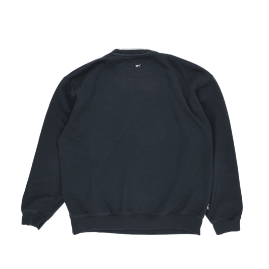 Reebok Vintage Black Crewneck Sweatshirt Men's Size L Cotton Blend