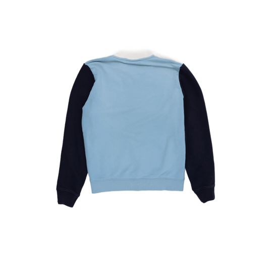 Lacoste Colour Block Blue White Cotton Sweatshirt XS