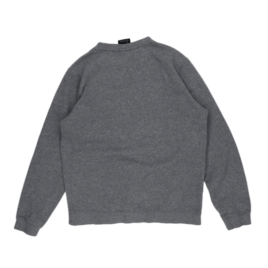 Nike Just Do It Grey Crew Neck Sweatshirt Men's Medium Cotton Blend