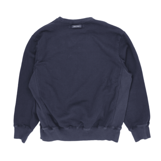 Nautica Navy Blue Cotton Pullover Sweatshirt XL Men's Activewear