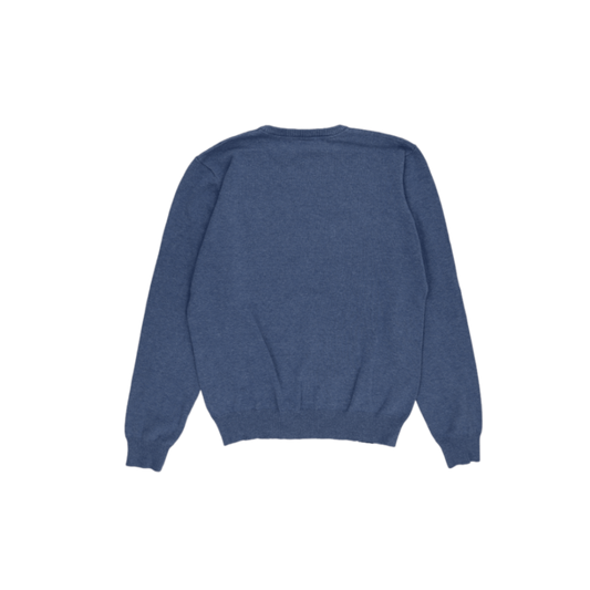 Diesel Blue Crew Neck Knit Jumper for Men Size Medium Cotton Blend