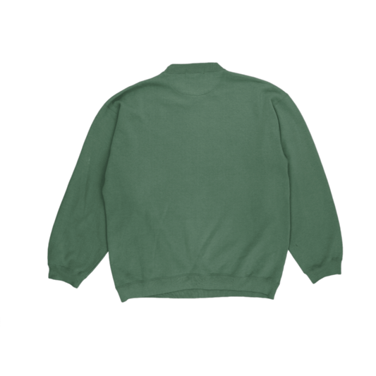 Naf Naf Vintage Green Crew Neck Sweatshirt Large Cotton Blend Casual Mens Clothing