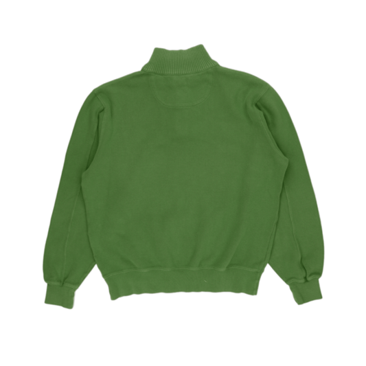GANT Green 1/4 Zip Sweatshirt for Men Size M Cotton High Neck