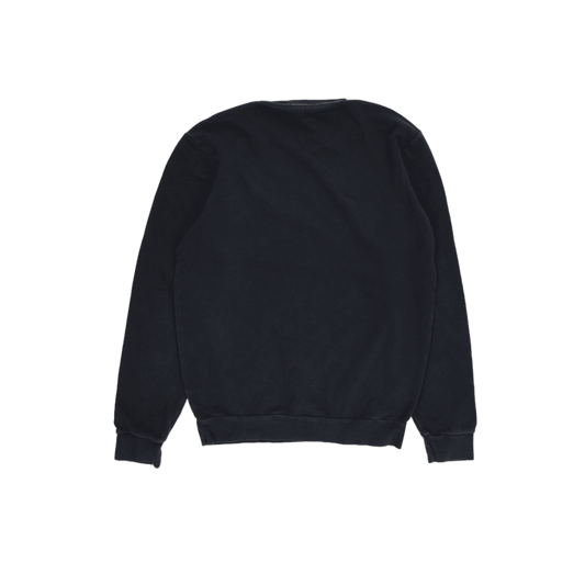 adidas Black Crew Neck Sweatshirt Small Cotton Blend Classic Pullover for Men