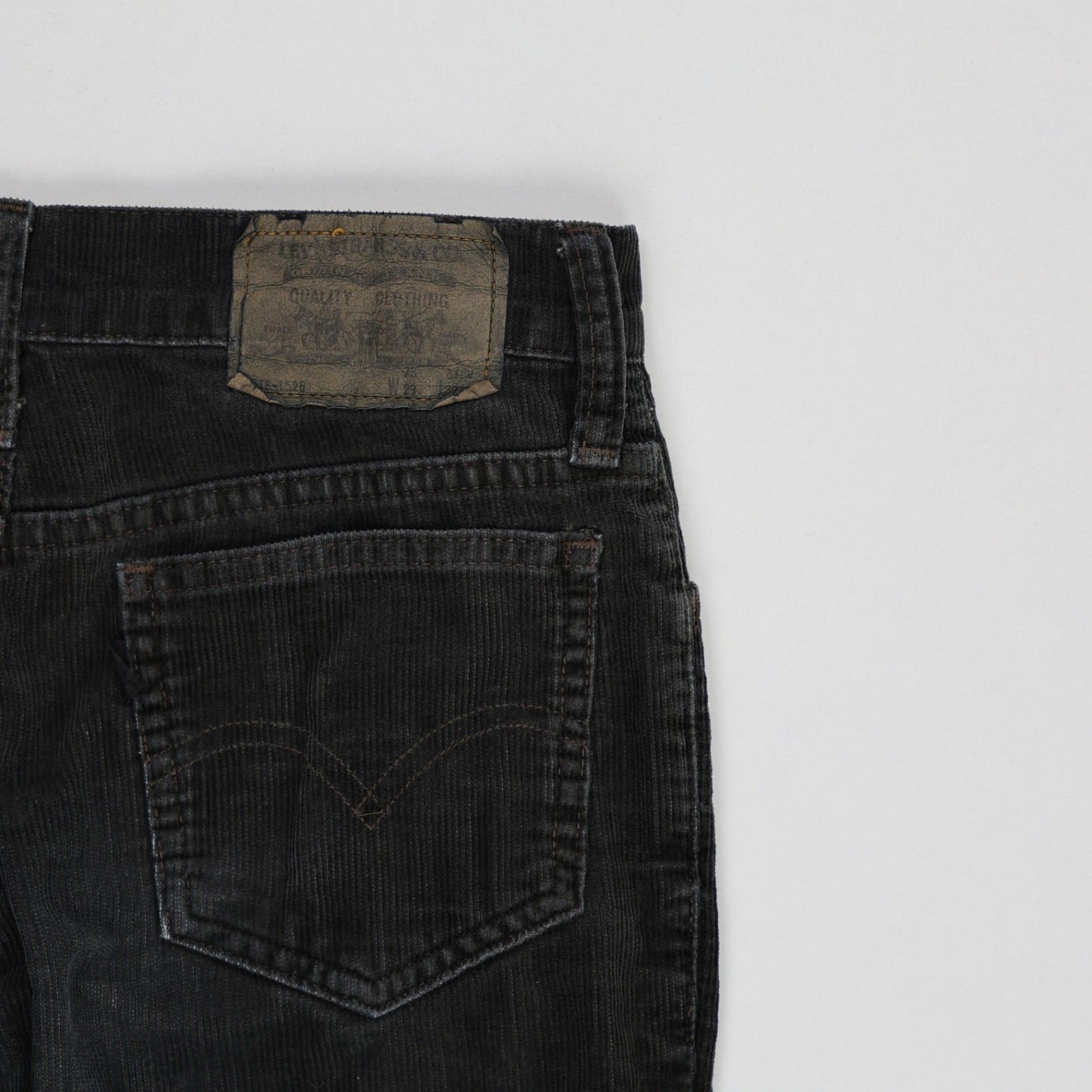 Levi's Black Corduroy Vintage Straight Leg Jeans W32 L32