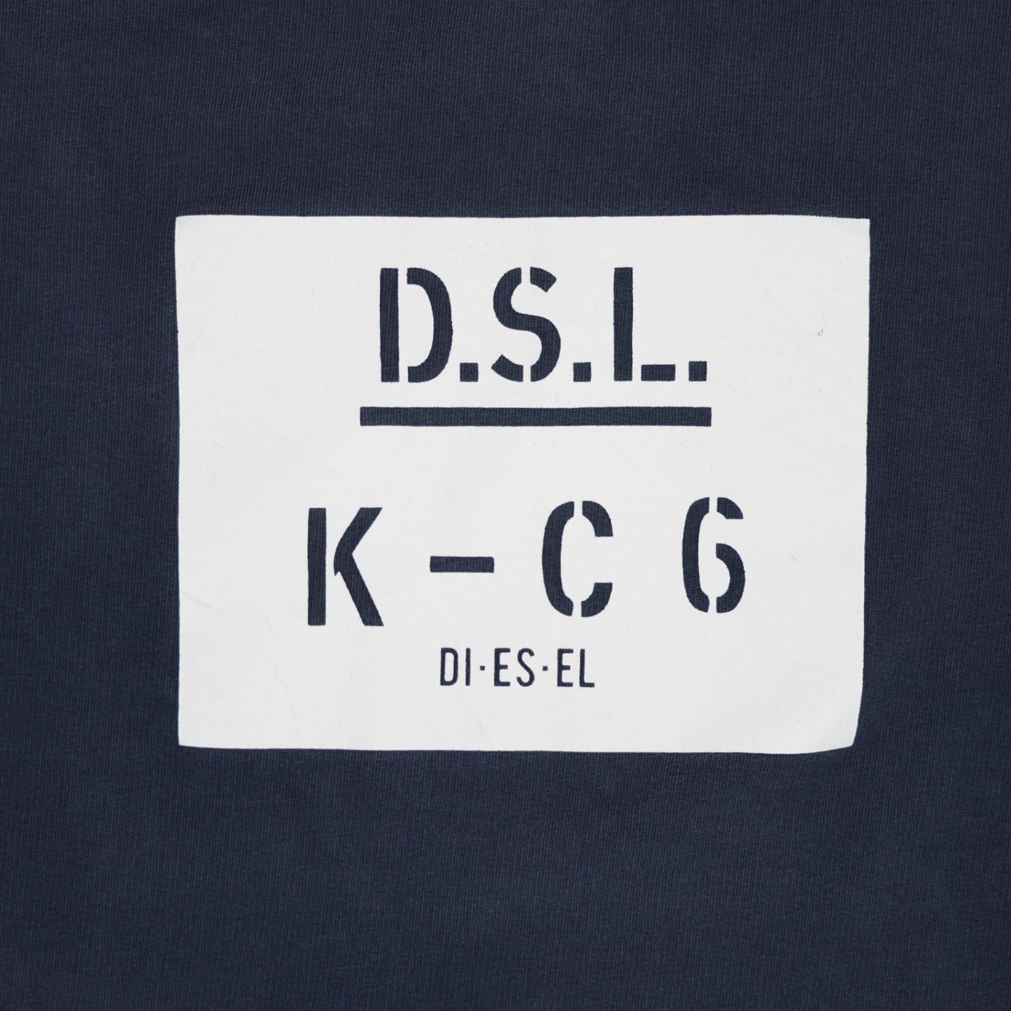 Diesel D.S.L. Navy Blue Sweatshirt Men's Medium Cotton Crew Neck Casual