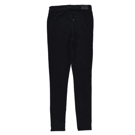 Levi's 721 High Rise Skinny Jeans Black 30 in UK 12 Stretch Denim